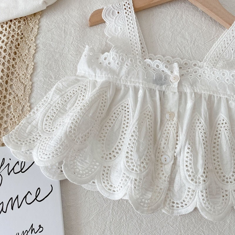 Ivory Love Baby Girls Top and Skorts Set – Cotton and Denim Two-Piece Outfit