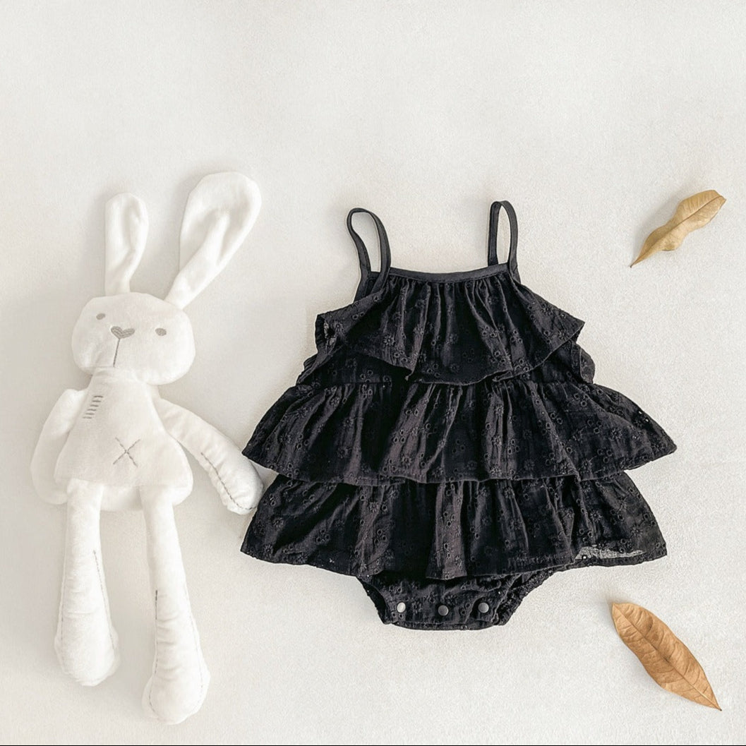 Riley Baby Girls Breathable Cotton Romper Dress – Lightweight Summer Outfit