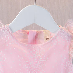 Angel Wings Lovely Girls Dress – Soft Cotton-Polyester Blend Outfit