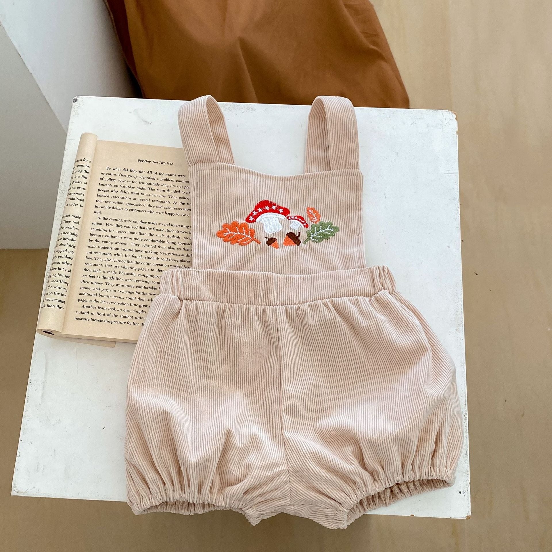 Daisy Dream Baby Girls Two-Piece Suspender Set – Cotton Outfit with Top and Suspender Skirt
