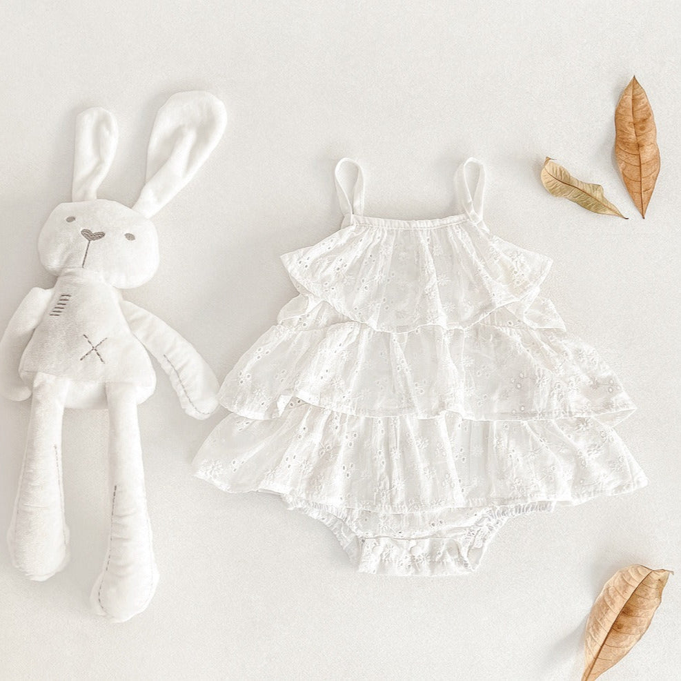 Riley Baby Girls Breathable Cotton Romper Dress – Lightweight Summer Outfit