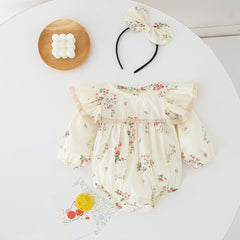 Blossom & Bow Girls Matching Romper and Dress – Soft Cotton Outfit