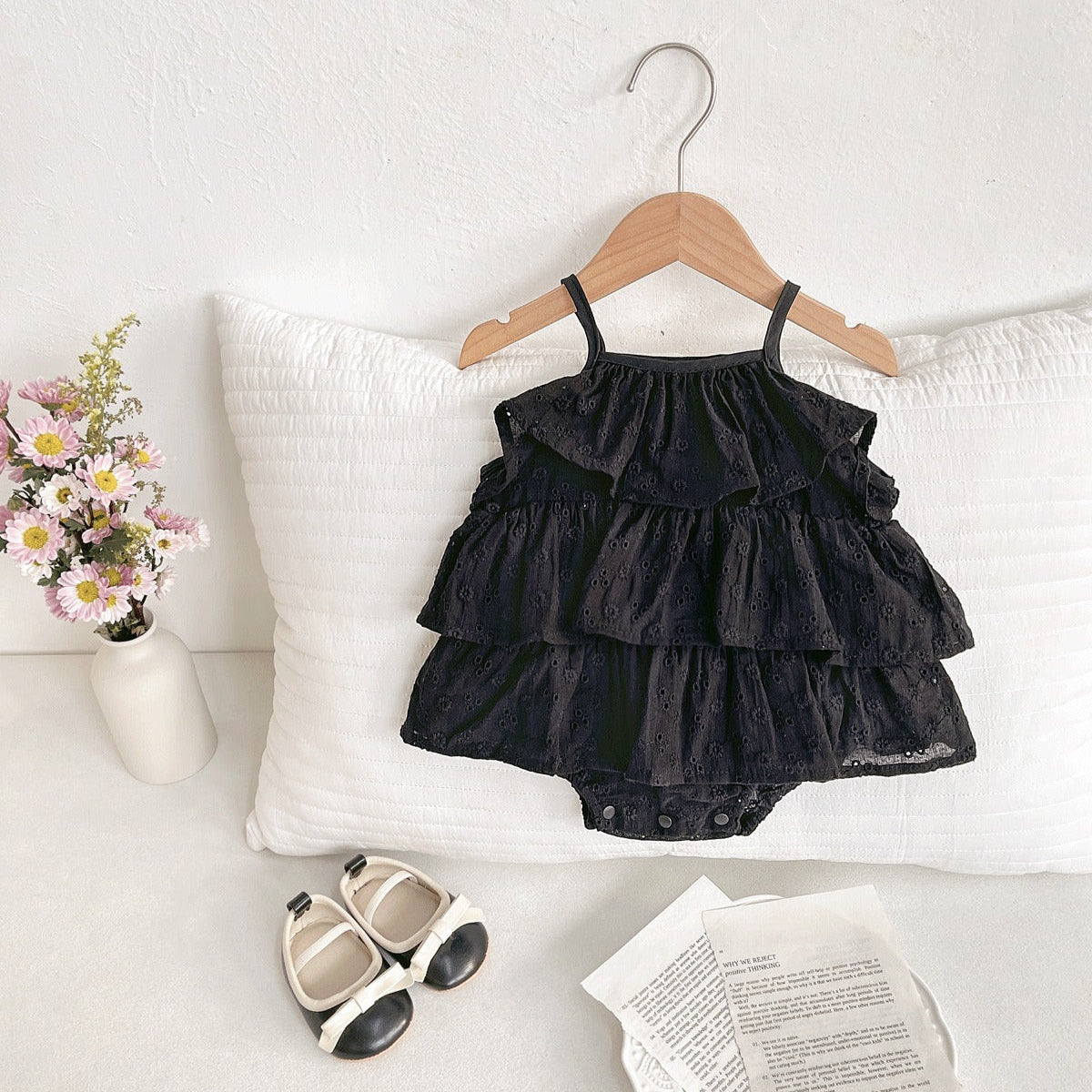 Riley Baby Girls Breathable Cotton Romper Dress – Lightweight Summer Outfit