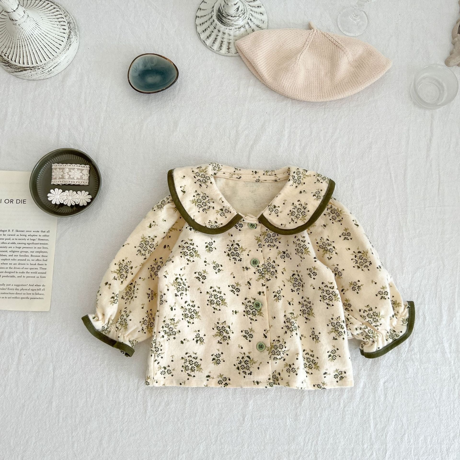 Bella Two-Piece Baby Girls Romper Set – Soft Cotton Outfit