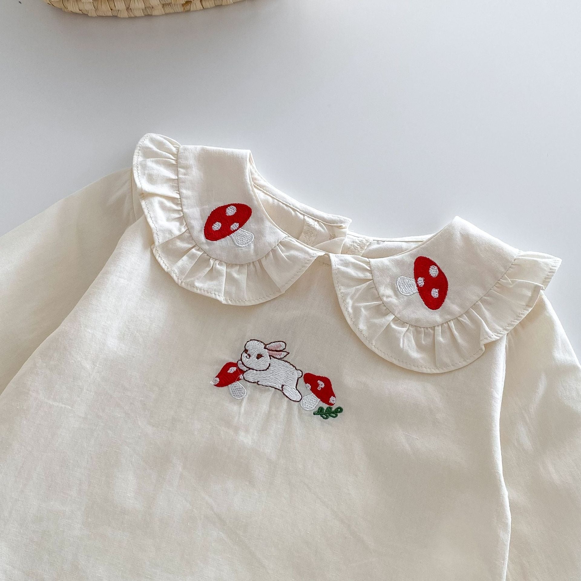 Valentina Embroidered Girls Top & Denim Dress Set – Stylish Cotton Blend Outfit