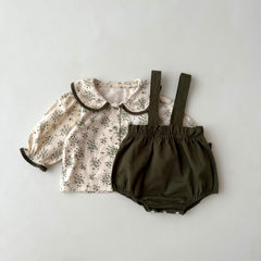 Bella Two-Piece Baby Girls Romper Set – Soft Cotton Outfit