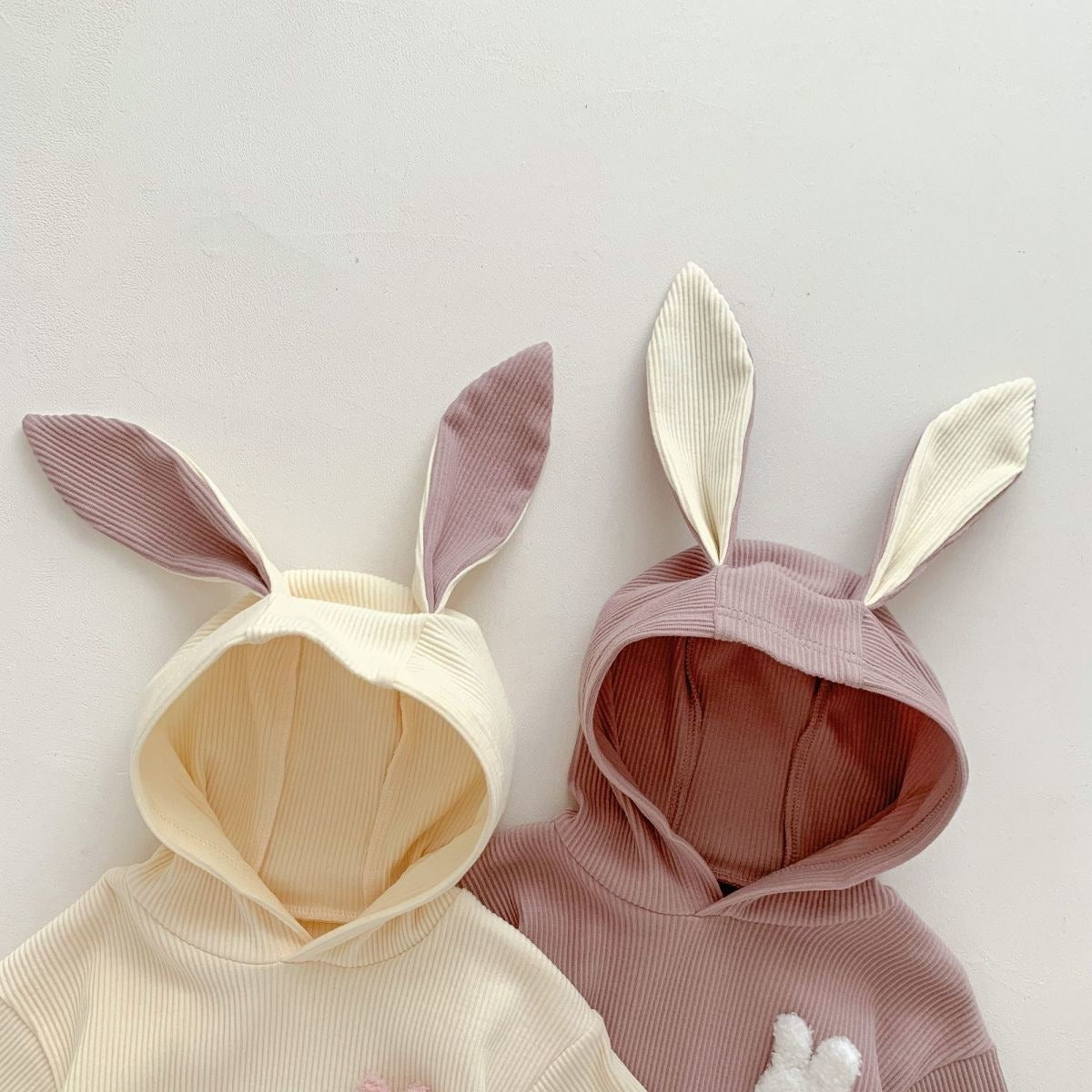Rabbit Tail Hooded Baby Onesie – Unisex Cotton Blend Jumpsuit for Boys and Girls