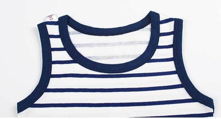 Panda Striped Boys Clothing Set – Soft Cotton Two-Piece Outfit for Toddlers