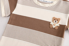 Patterned Bear Co-ord Boys Set – Soft Cotton Blend Casual Outfit for Toddlers and Kids