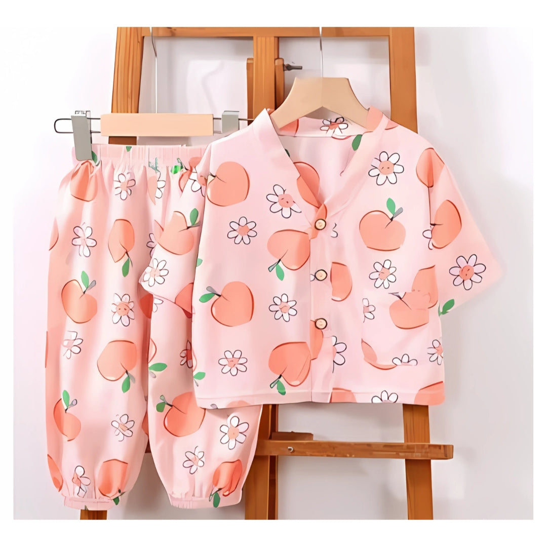 Peaceful Comfy Girls Loungewear Set – Soft Cotton Blend Relaxed Outfit for Toddlers and Kids