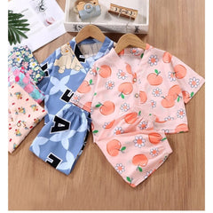 Peaceful Comfy Girls Loungewear Set – Soft Cotton Blend Relaxed Outfit for Toddlers and Kids