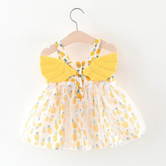 Pineapple Fairy Girls Dress – Soft Cotton Lined Summer Outfit