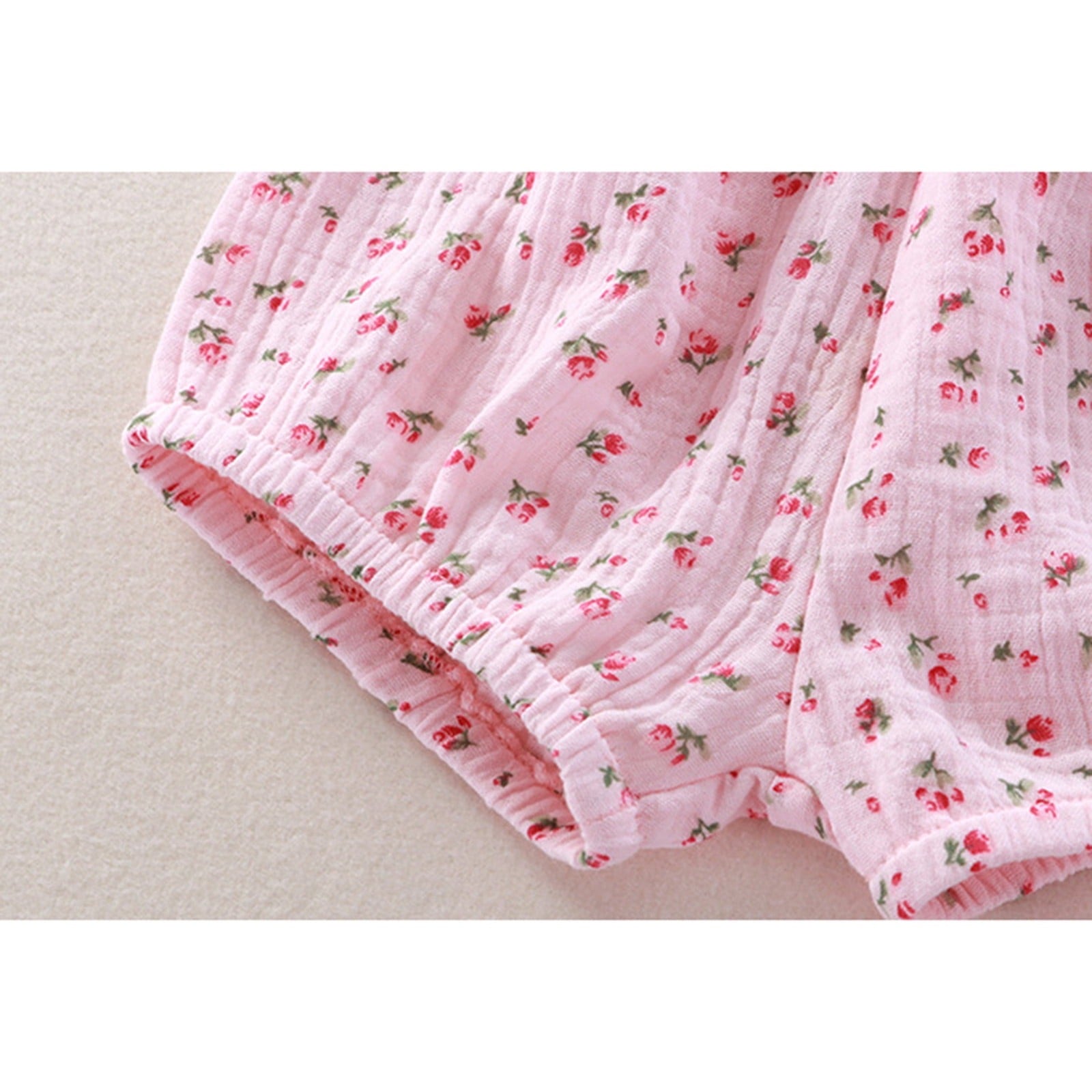 Pink Blossom Sleeveless Girls Set – Cute Cotton Summer Outfit for Toddlers and Kids
