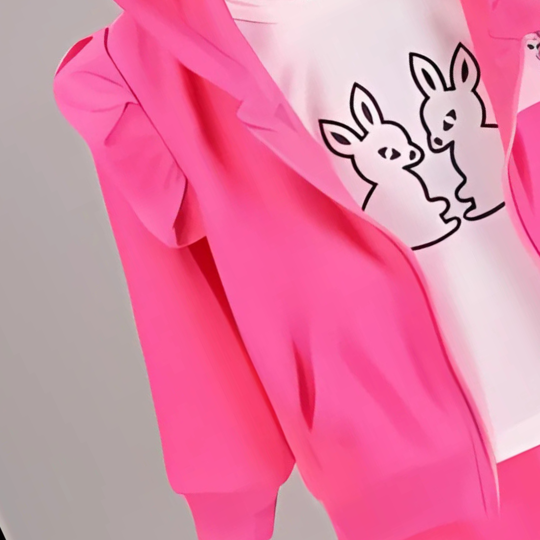Pink Hoodie Cutie Girls Set – Cozy Cotton Blend Outfit with Hoodie and Pants for Toddlers and Kids