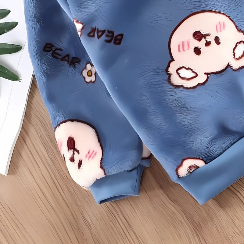 Plush Blue Bear Boys and Girls Clothing Set – Soft Cotton Blend Outfit for Babies and Toddlers