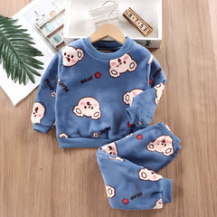 Plush Blue Bear Boys and Girls Clothing Set – Soft Cotton Blend Outfit for Babies and Toddlers