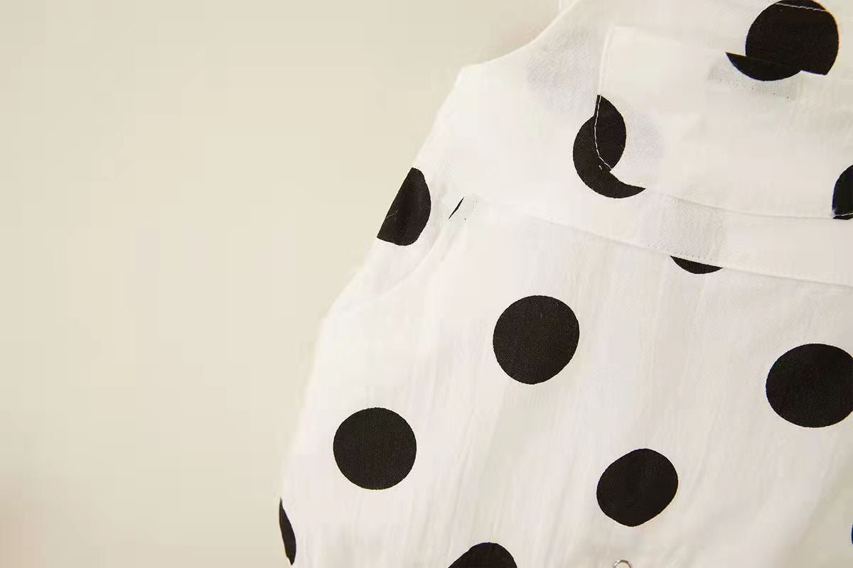 Polka Pop Baby Boys and Girls Jumpsuit with Hat – Soft Cotton Unisex Outfit