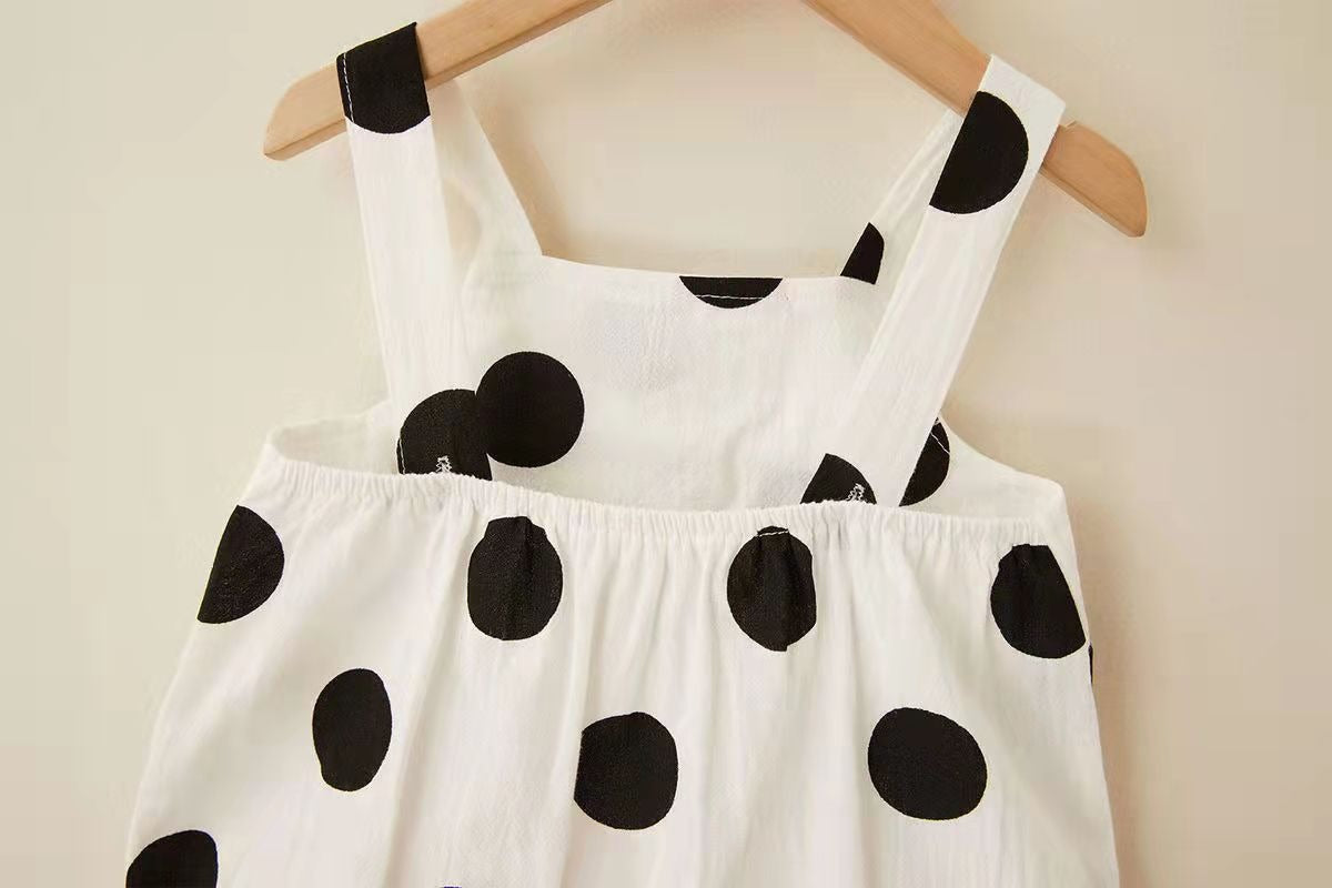 Polka Pop Baby Boys and Girls Jumpsuit with Hat – Soft Cotton Unisex Outfit