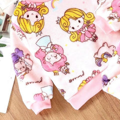Princess Feels Girls Set – Elegant Cotton Blend Top and Skirt Outfit for Kids