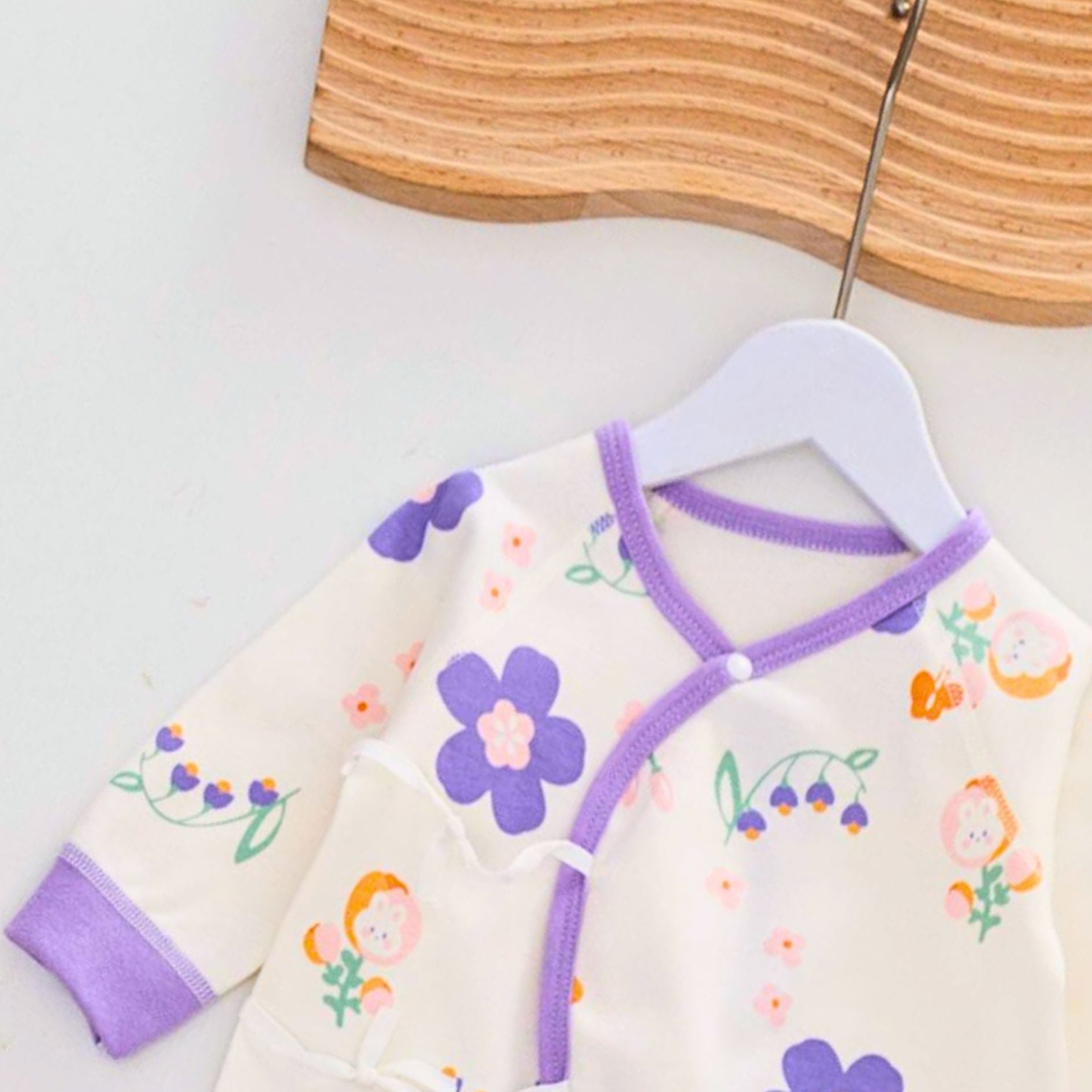 Purple Love Baby Girls Romper – Soft Cotton One-Piece Outfit for Infants