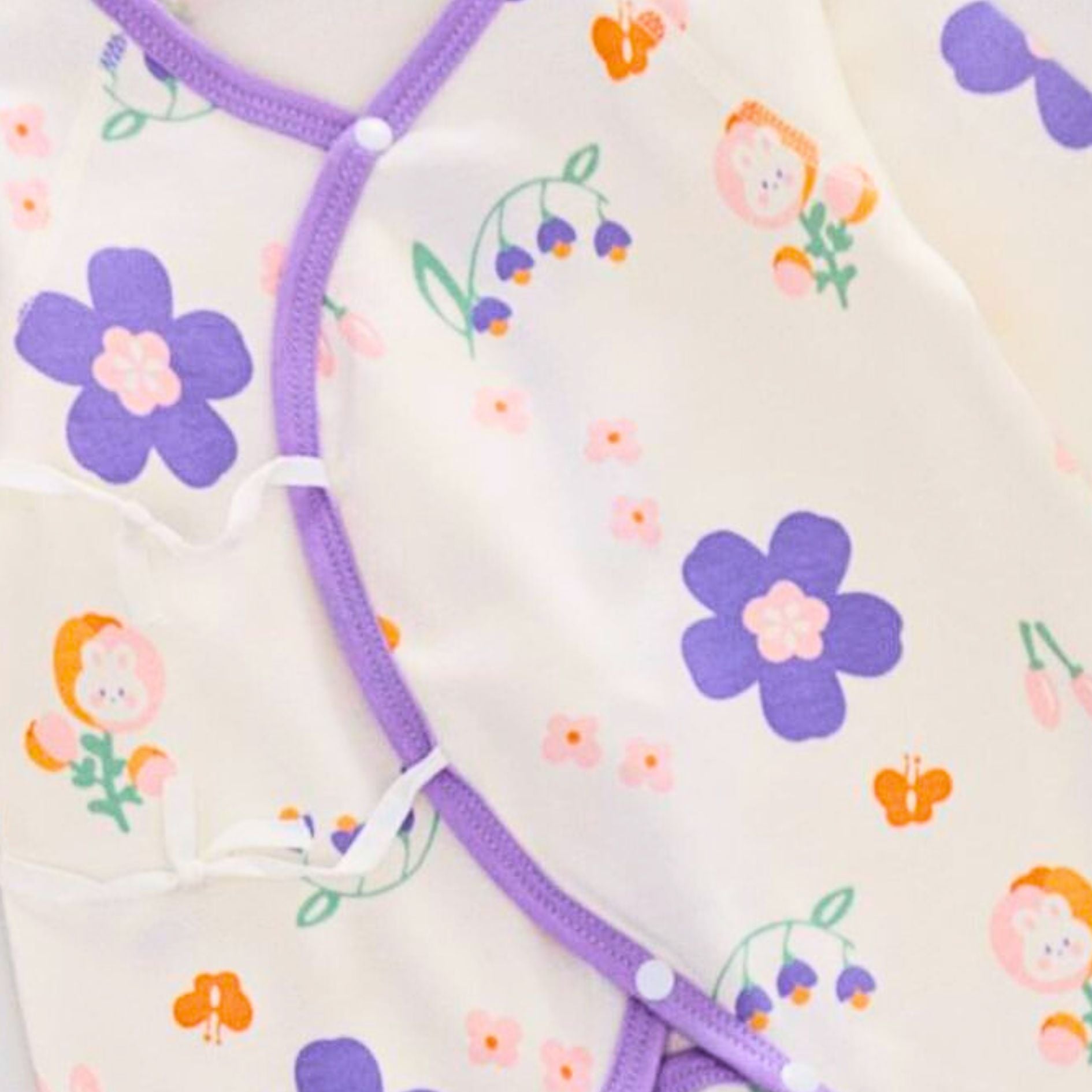 Purple Love Baby Girls Romper – Soft Cotton One-Piece Outfit for Infants