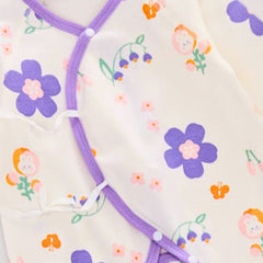 Purple Love Baby Girls Romper – Soft Cotton One-Piece Outfit for Infants