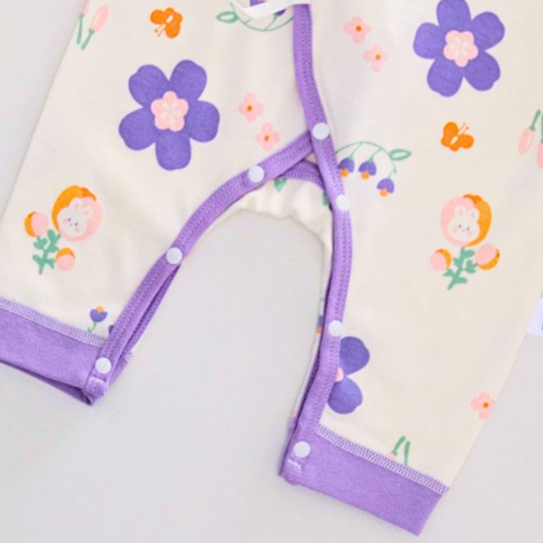 Purple Love Baby Girls Romper – Soft Cotton One-Piece Outfit for Infants