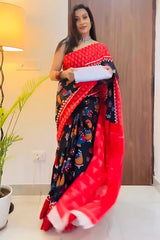 Mul Cotton Digital Printed Saree