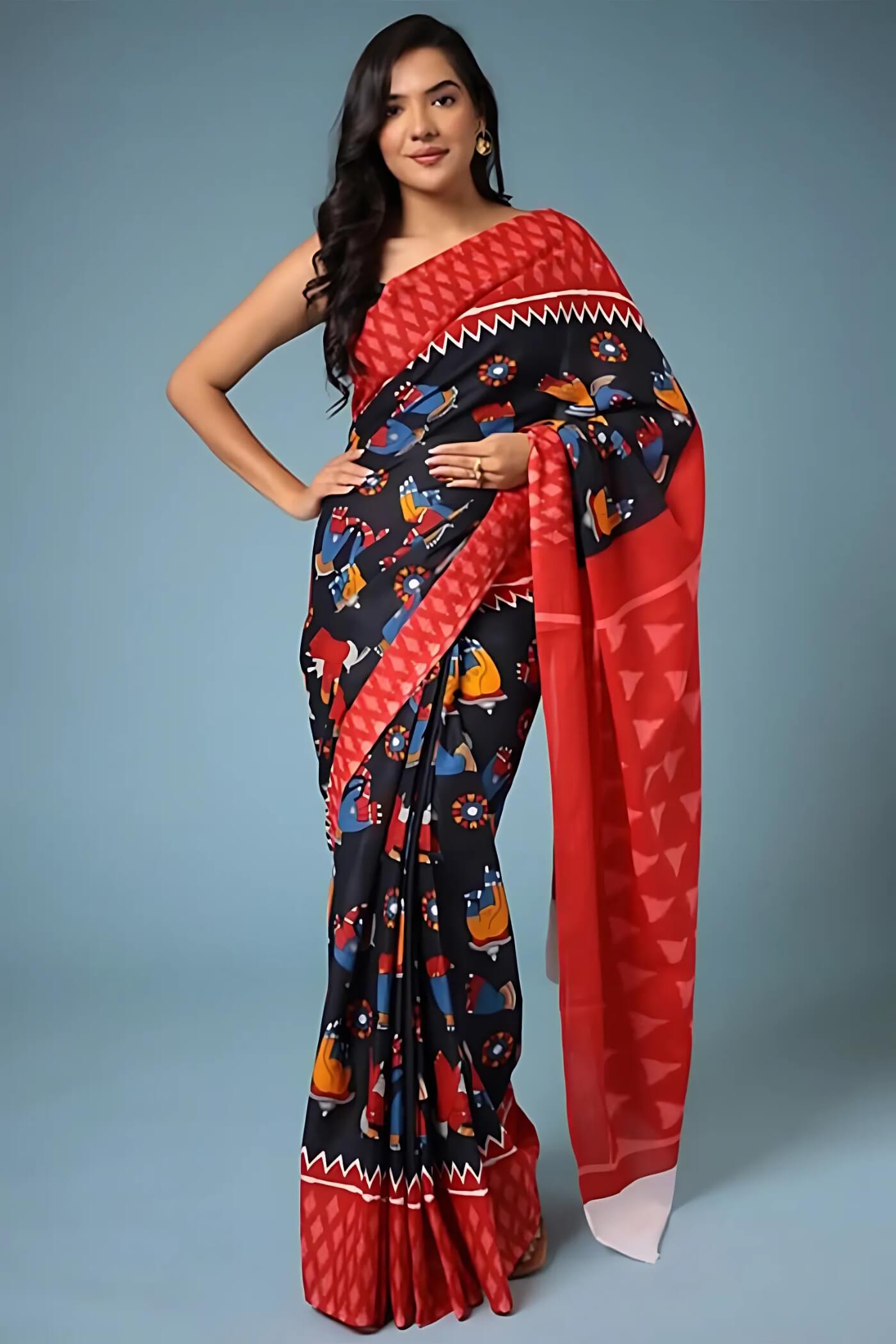 Mul Cotton Digital Printed Saree