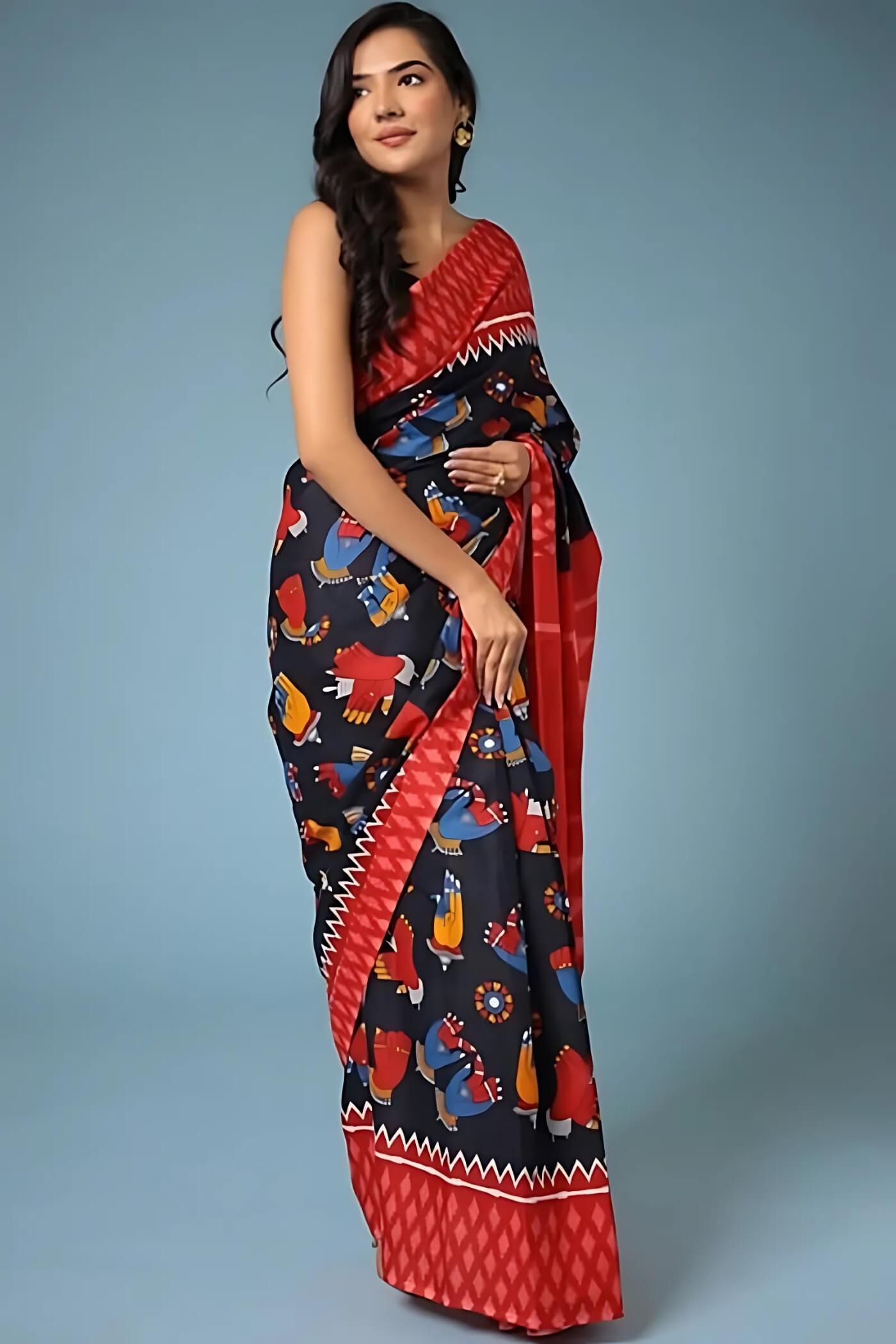 Mul Cotton Digital Printed Saree