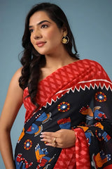 Mul Cotton Digital Printed Saree