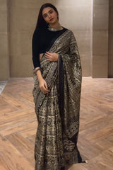 Ready-to-Wear Digital Printed Crape Silk Saree