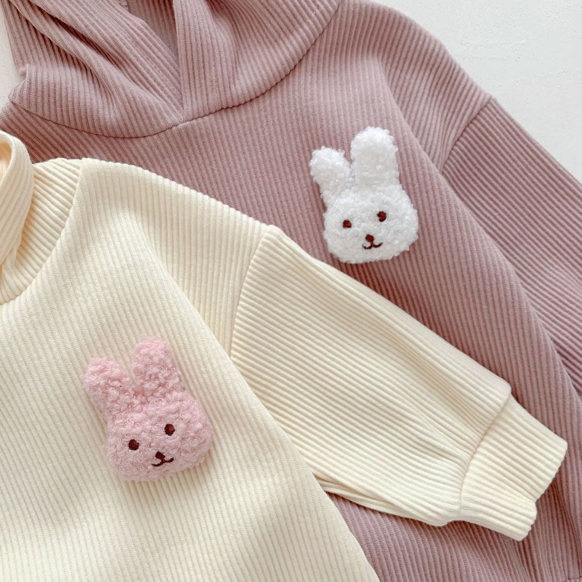 Rabbit Tail Hooded Baby Onesie – Unisex Cotton Blend Jumpsuit for Boys and Girls