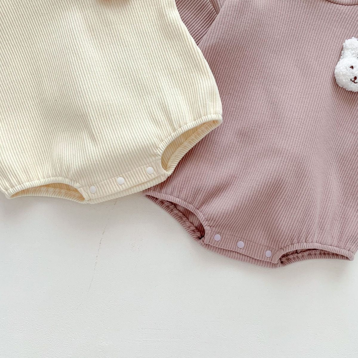 Rabbit Tail Hooded Baby Onesie – Unisex Cotton Blend Jumpsuit for Boys and Girls