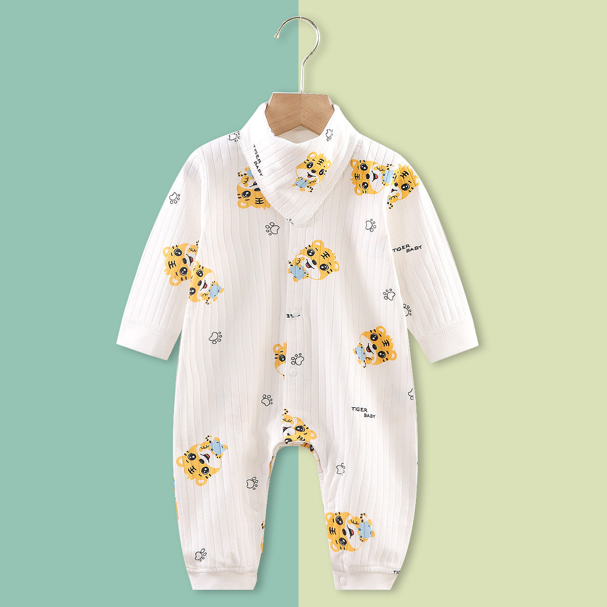 Roaring Tiger Baby Boy and Girl Jumpsuit – Soft Cotton Animal Print Romper