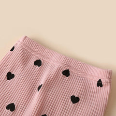 Ruffle Sleeves Baby Girls Romper & Pant Set with Head Bow – Soft Cotton Outfit