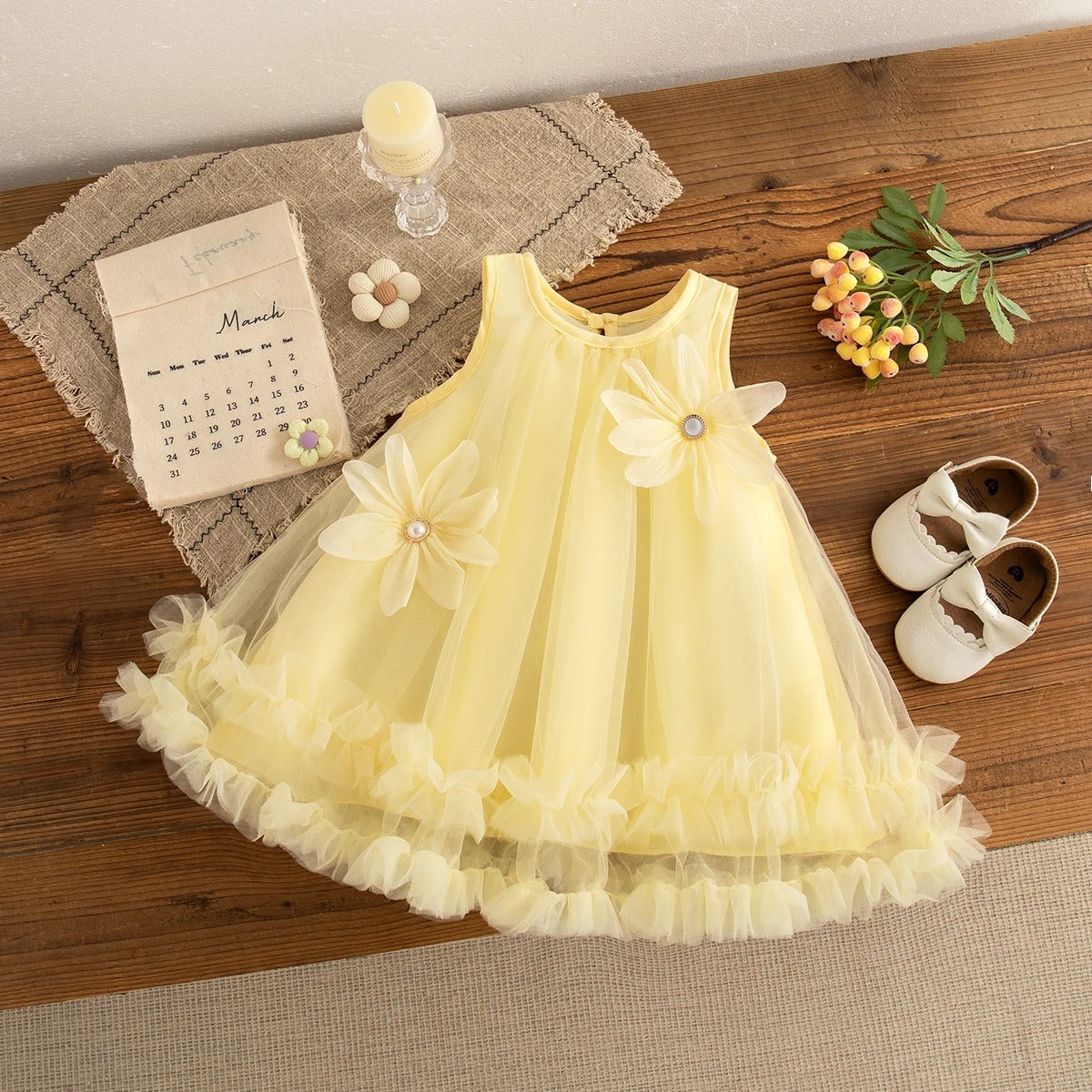 Fairytale Tulle Baby Girls Princess Dress – Elegant Cotton Liner Party Wear