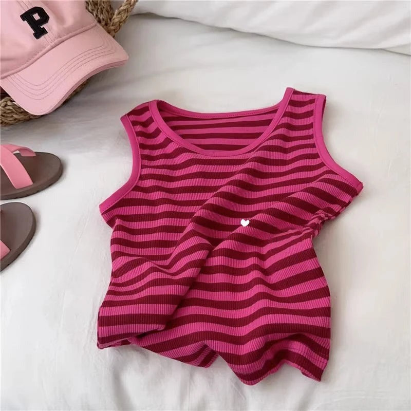 Classy Jumpsuit Style Girls Two-Piece Cotton Set – Comfortable Kids Outfit