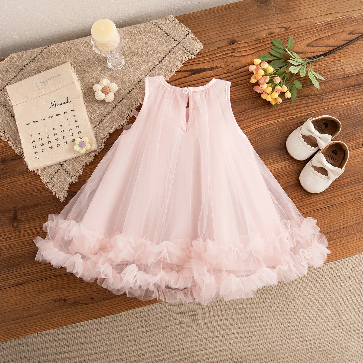 Fairytale Tulle Baby Girls Princess Dress – Elegant Cotton Liner Party Wear