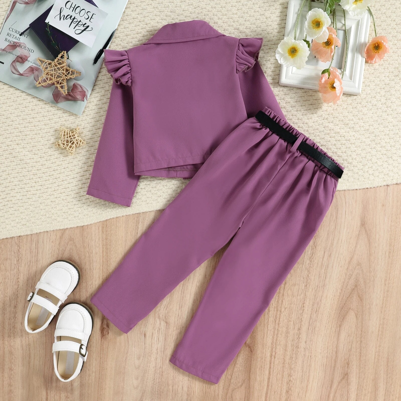 Overcoat Styled Shirt and Pant Set – Stylish Cotton Blend Outfit for Boys and Girls