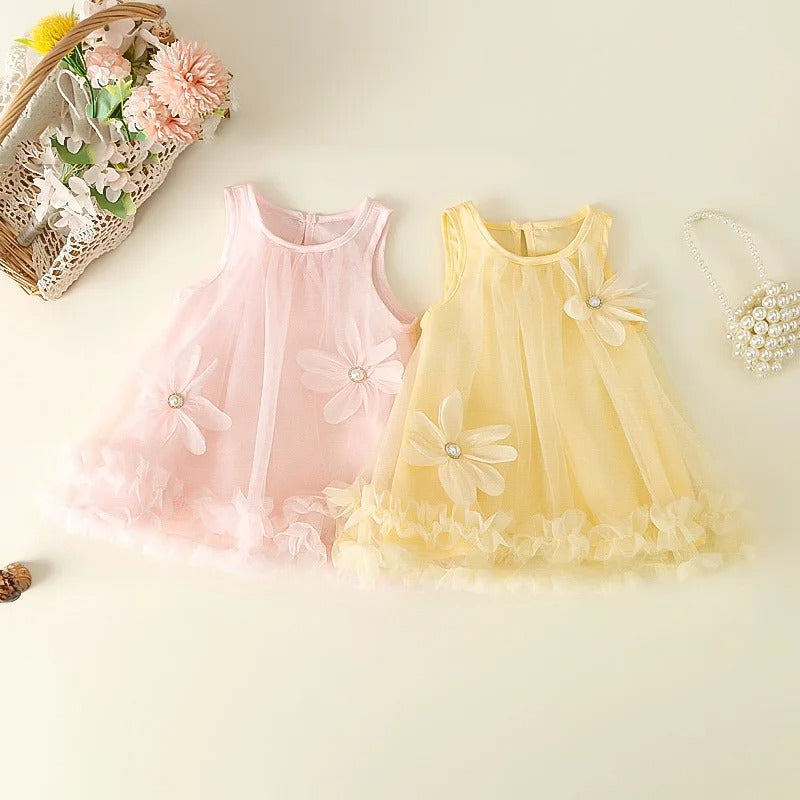 Fairytale Tulle Baby Girls Princess Dress – Elegant Cotton Liner Party Wear
