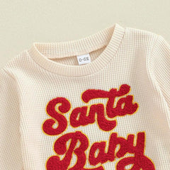 Santa Baby Boys & Girls Comfy Co-ord Set – Soft Cotton Blend Christmas Outfit