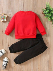 Santa Squad Boys Christmas Set – Festive Cotton Blend Holiday Outfit for Kids