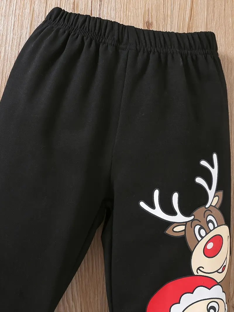 Santa Squad Boys Christmas Set – Festive Cotton Blend Holiday Outfit for Kids