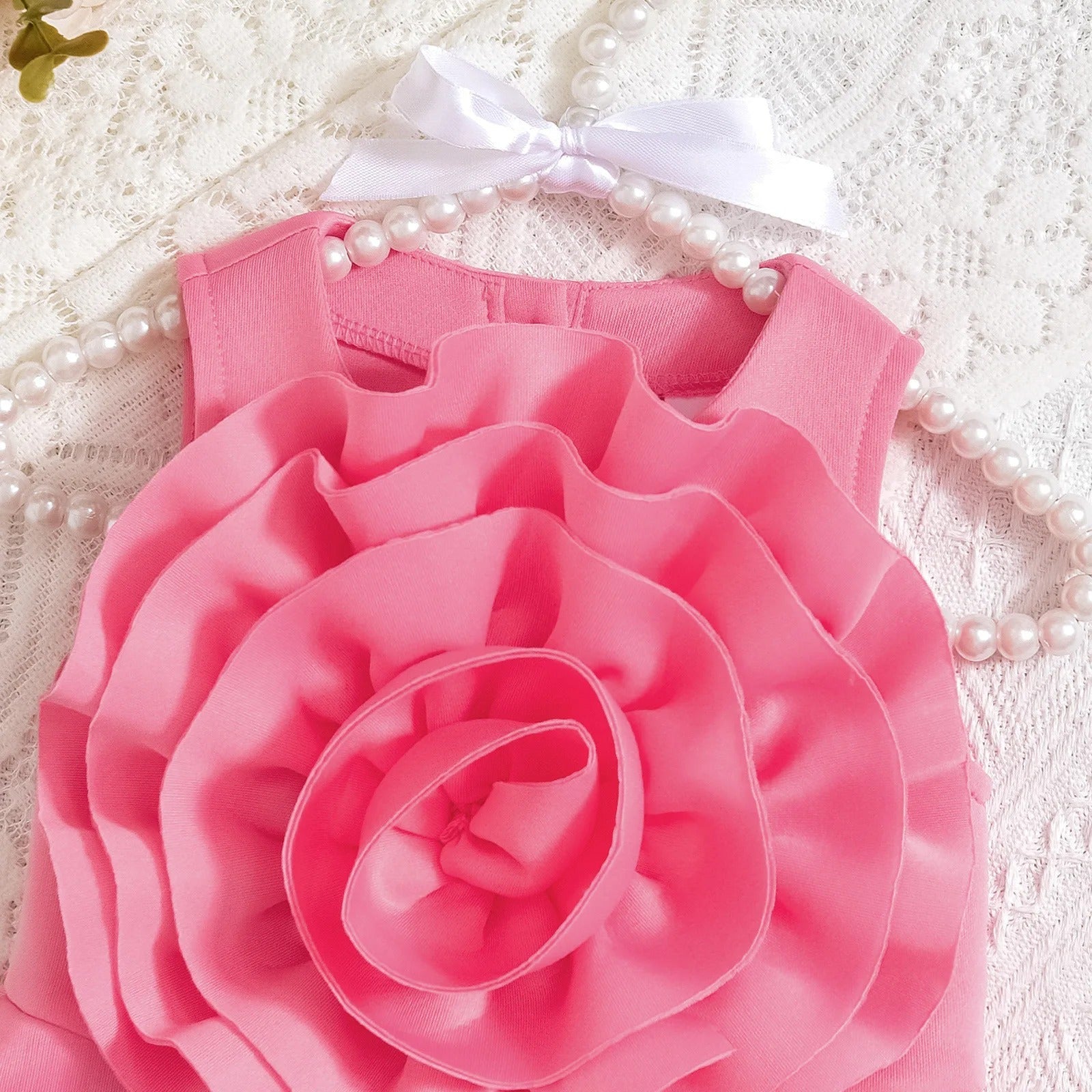 Aurea Flower Princess Baby Girls Dress – Soft Cotton Blend Outfit
