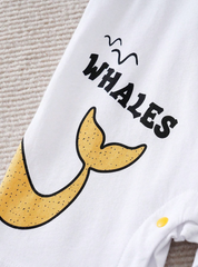 Little Ocean Whale Baby Boys and Girls Cotton Romper – Soft Unisex Infant Jumpsuit