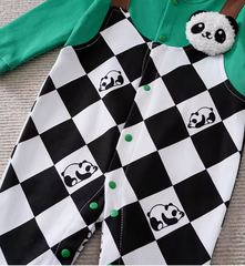 Chubby Panda Criss-Cross Baby Romper for Boys – Soft Cotton