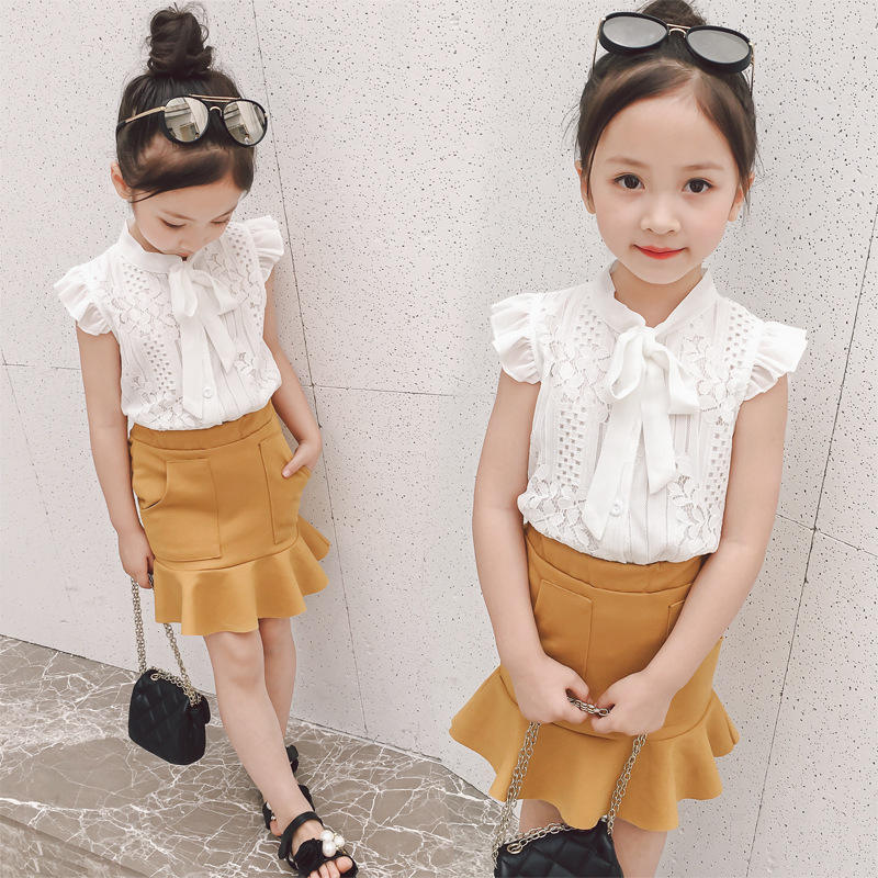 Semi-Formal Girls Two Piece Set – Cotton Blend Outfit for Parties & Casual Wear