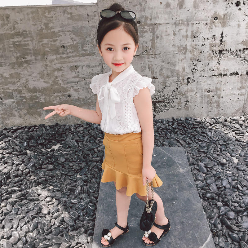 Semi-Formal Girls Two Piece Set – Cotton Blend Outfit for Parties & Casual Wear