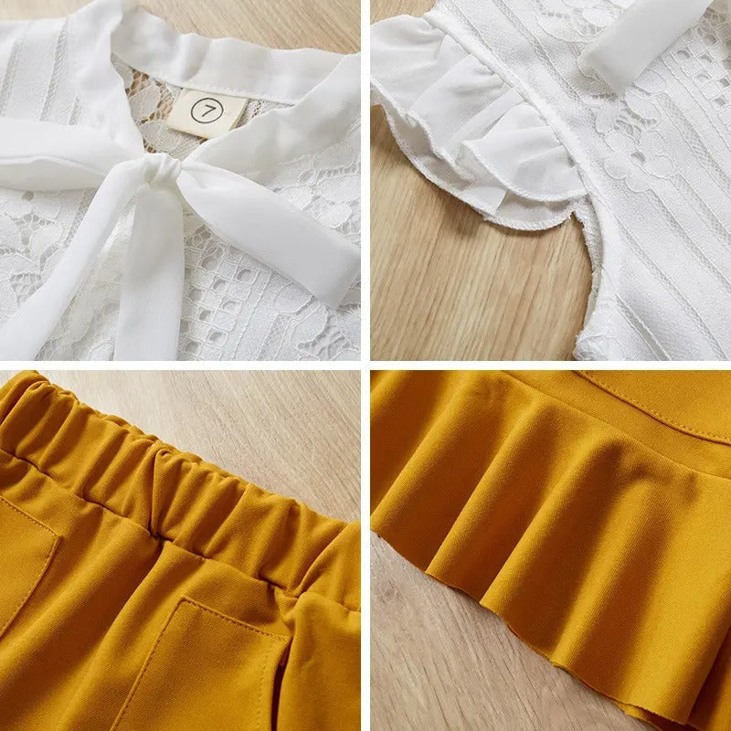 Semi-Formal Girls Two Piece Set – Cotton Blend Outfit for Parties & Casual Wear